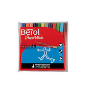 Berol Colour Broad Pens with Washable Ink 1.7mm Line Wallet Assorted