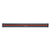 Linex Scale Ruler Triangular Aluminium Colour-coded Scales 1:1 to 1:2500 300mm Black