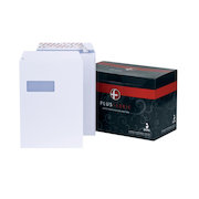 Plus Fabric Envelopes PEFC Pocket Peel & Seal Window 120gsm C4 324x229mm White