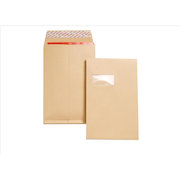 New Guardian Envelopes FSC Peel & Seal Window Gusset 130gsm C4 324x229x25mm Manilla