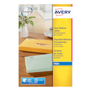 Avery Addressing Labels InkJet 14 per Sheet 99.1x38.1mm Clear