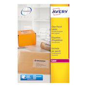 Avery Parcel Labels Laser 1 per Sheet 210x297mm Clear