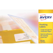 Avery Franking Labels 2 per sheet 140x38mm White