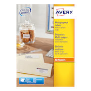 Avery Multipurpose Labels Laser Copier Inkjet 65 per Sheet 38.1x21.2mm White
