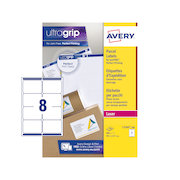 Avery Parcel Labels BlockOut Laser Jam-free 8 per Sheet 99.1x67.7mm White