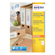 Avery Filing Label Laser Recycled 4 Per Sheet 192x61mm