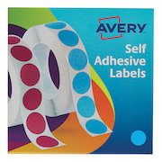 Avery Labels in Dispenser on Roll Round Diam.19mm Blue
