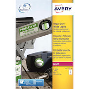 Avery Heavy Duty Labels Laser 4 per Sheet 99.1x139mm White