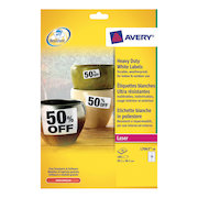 Avery Heavy Duty Labels Laser 14 per Sheet 99.1x38.1mm White