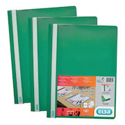 Elba Report Folder Capacity 160 Sheets Clear Front A4 Green