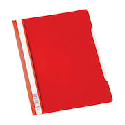 Durable Clear View Folder Plastic with Index Strip Extra Wide A4 Red