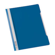 Durable Clear View Folder Plastic with Index Strip Extra Wide A4 Blue