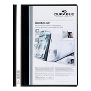 Durable Duraplus Quotation Filing Folder with Clear Title Pocket PVC A4+ Black