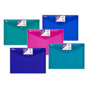 Snopake Polyfile ID Wallet File Polypropylene with Card Holder A4 Electra Assorted