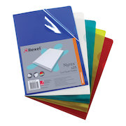 Rexel Nyrex Folder Cut Flush A4 Blue