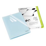Rexel Cut Flush Folder Polypropylene Copy-secure Embossed Finish A4 Clear