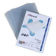 Rexel Superfine Folder Polypropylene Lightweight Cut Flush Copy-secure A4 Clear