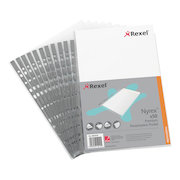 Rexel Nyrex Premium Presentation Pockets Top-opening 90 Micron A4 Glass Clear