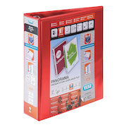 Elba Panorama Presentation Lever Arch File PP 2 D-Ring 70mm Capacity A4 Red