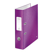 Leitz WOW Lever Arch File 80mm Spine for 600 Sheets A4 Purple
