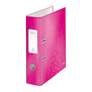 Leitz WOW Lever Arch File 80mm Spine for 600 Sheets A4 Pink