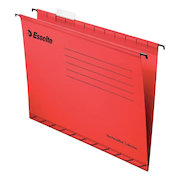 Esselte Classic Reinforced Suspension File Manilla 15mm V-base 210gsm Foolscap Red