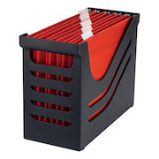 Jalema Resolution File Box with 5 Suspension Files A4 Black/Red