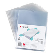 Rexel Card Holder Polypropylene Wipe-clean Top-opening A5