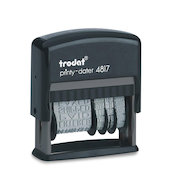 Trodat Printy 4817 Dial-A-Phrase Dater Stamp Self-inking Black