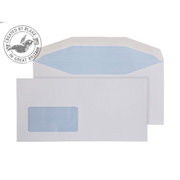 Purely Everyday Mailer Gummed Low Window White 90gsm DL+ 114x235