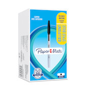 Paper Mate Ball Point Pen 1.0mm Capped Black