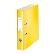 Leitz WOW Lever Arch File 80mm Spine for 600 Sheets A4 Yellow