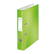 Leitz WOW Lever Arch File 80mm Spine for 600 Sheets A4 Green