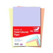 A4 Pastel Paper 80gsm 50 Sheets (10 Pack) OBS113