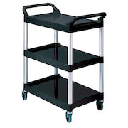 Rubbermaid Utility Cart Polypropylene 3 Tiers Scratch Resistant W854xD473xH959mm Black