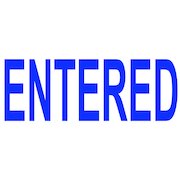 COLOP Green Line Word Stamp ENTERED Blue C144836ENT