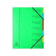 Exacompta Europa 7-Part Organiser 400gsm Pressboard A4 Green 5220Z