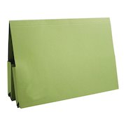 Exacompta Guildhall Legal Double Pocket Wallet Foolscap Green (25 Pack) 214-GRN