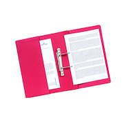 Exacompta Guildhall Heavyweight Transfer Spiral Pocket File 420gsm Foolscap Red (25 Pack) 211/6005