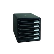 Exacompta Big Box Plus 5 Drawer Black 309714D