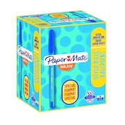 PaperMate InkJoy 100 Ballpoint Pen Medium Blue (100 Pack) S0977420