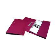 Elba Stratford Spring Pocket File 320gsm Foolscap Bordeaux (25 Pack) 100090149