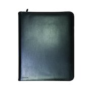 Monolith Zipped Leather Ring Binder with Internal Pockets A4 Black 2924
