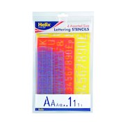 Helix Lettering Stencil Set of 4 Assorted Sizes (5 Pack) H40891