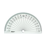 Helix 10cm 180 Degree Protractor Clear (50 Pack) H02040