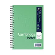 Cambridge Ruled Margin Wirebound Jotter Notebook 200 Pages A5 (3 Pack) 400039063