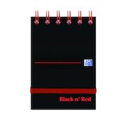 Black n' Red Ruled Elasticated Wirebound Notebook 140 Pages A7 (5 Pack) 400050435