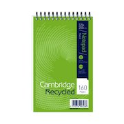 Cambridge Recycled Wirebound Reporter's Notebook 160 Pages 125 x 200mm (10 Pack) 100080468