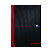 Black n' Red Narrow Ruled Casebound Hardback Notebook A4 (5 Pack) 100080474
