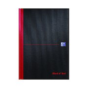 Black n' Red Plain Casebound Hardback Notebook A4 (5 Pack) 100080489